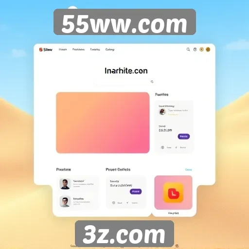 Evolução da interface do usuário no 55ww.com